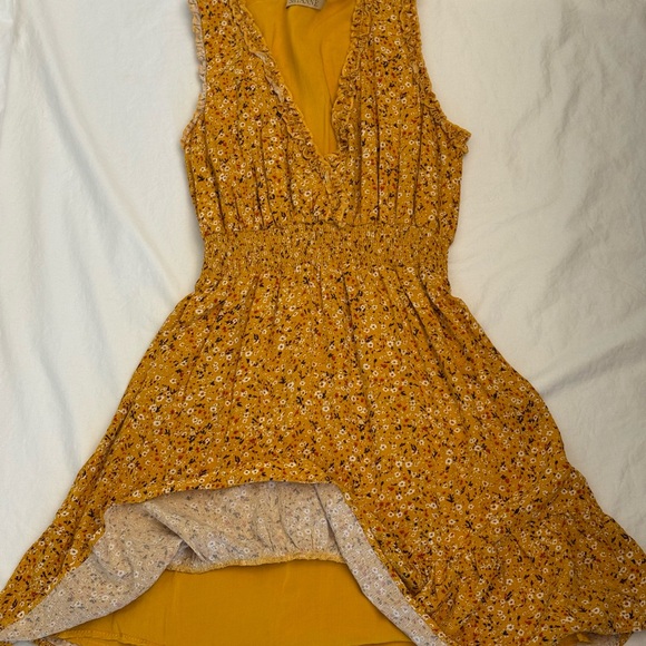 Shyanne Mustard Floral Mini Dress Small - Picture 5 of 5